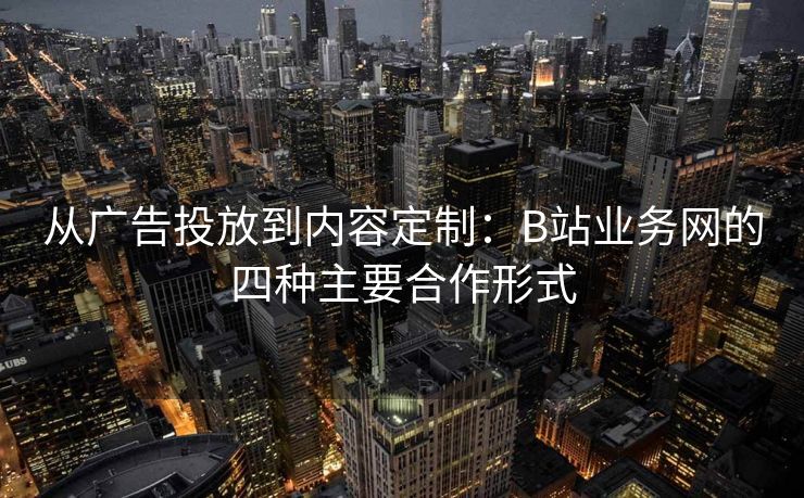 从广告投放到内容定制:B站业务网的四种主要合作形式