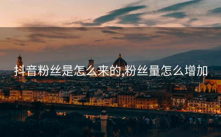 抖音粉丝是怎么来的,粉丝量怎么增加