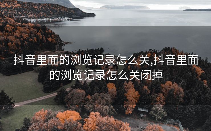 抖音里面的浏览记录怎么关,抖音里面的浏览记录怎么关闭掉