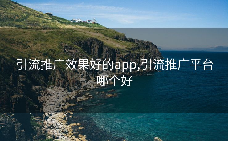 引流推广效果好的app,引流推广平台哪个好