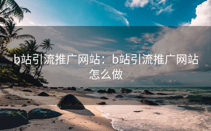 b站引流推广网站：b站引流推广网站怎么做