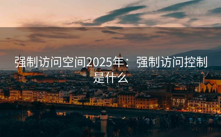 强制访问空间2025年：强制访问控制是什么