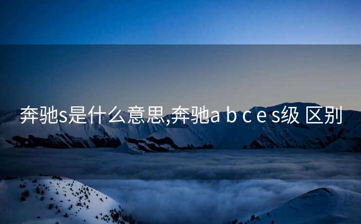 奔驰s是什么意思,奔驰a b c e s级 区别